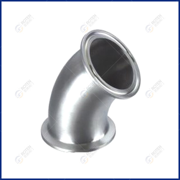 Sanitary grade quick fit 45 ° elbow