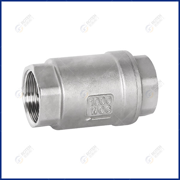 Screw thread vertical check valve