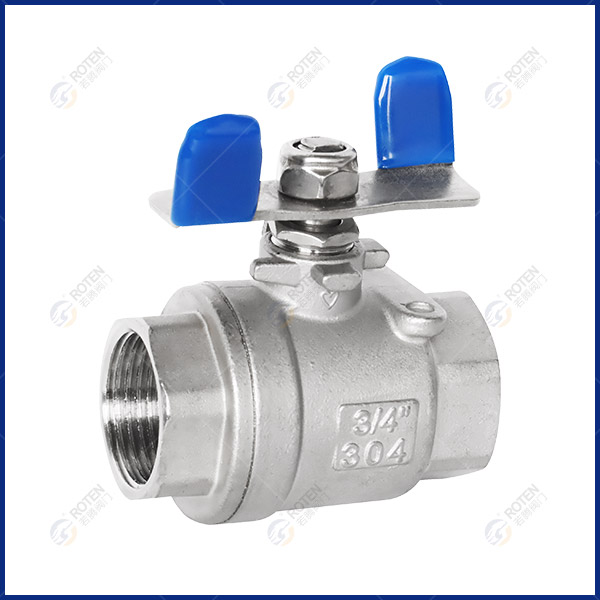 Two piece disc handle ball valve