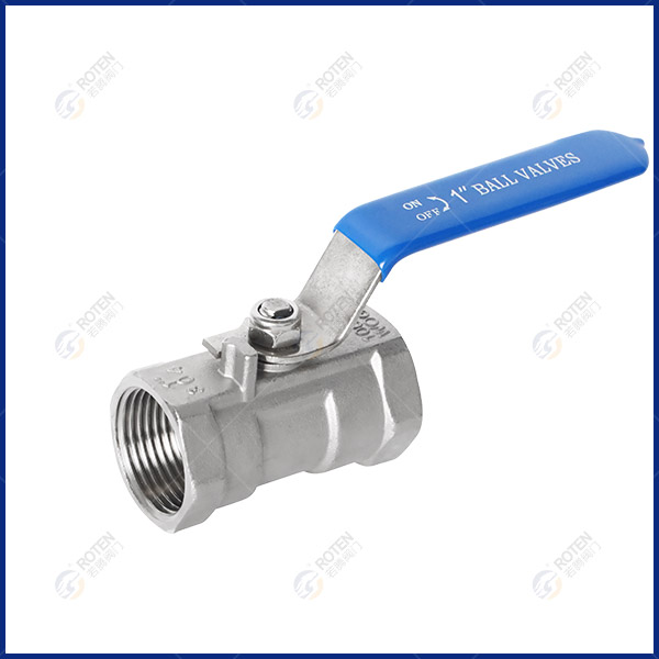 One piece threaded ball valve