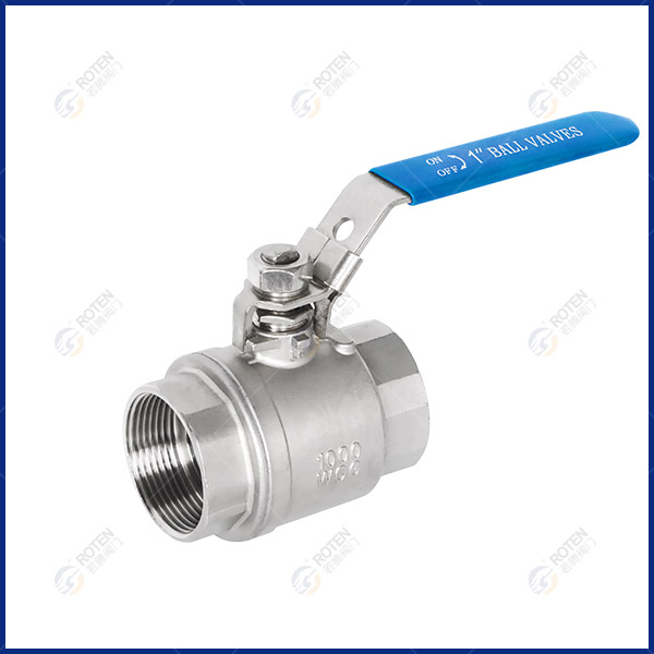 Two piece threaded ball valve